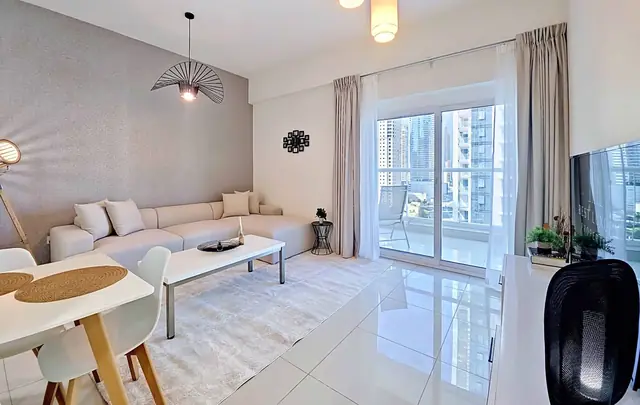 Marina & Sea View | Furnished 1BR | Continental Tower 1206